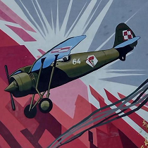 Mural, samolot polski