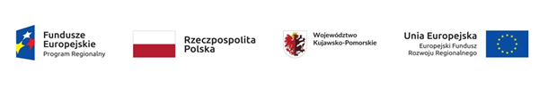 Logo UE, Rzeczypospolitej Polskiej oraz Województwa Kujawko-Pomorskiego