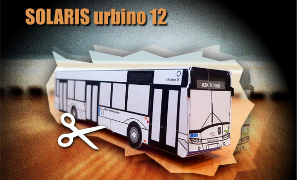 Na zdjęciu złożony model autobusu Solaris Urbino