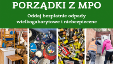 Plakat informujący o zbiórce odpadów wielkogabarytowych