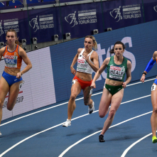 Finałowy bieg na 400 metrów kobiet. Justyna Święty-Ersetic.