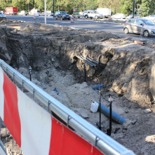 Budowa instalacji podziemnych na placu Niepodległości