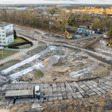 Postęp prac na Szosie Okrężnej, styczeń 2024 r.