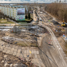 Postęp prac na Szosie Okrężnej, styczeń 2024 r.