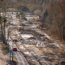 Postęp prac na Szosie Okrężnej, styczeń 2024 r.