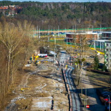 Postęp prac na Szosie Okrężnej, styczeń 2024 r.